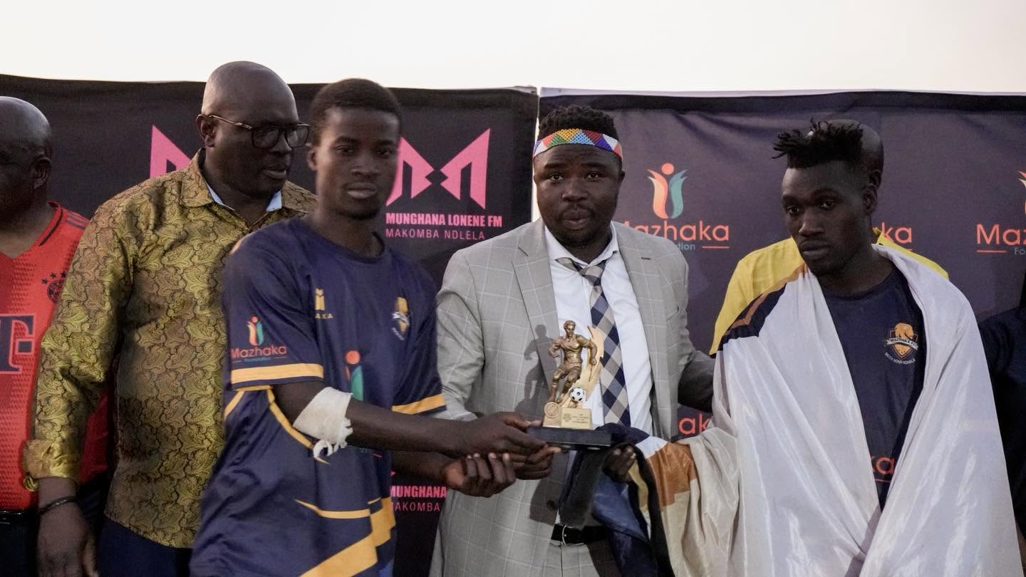 A football team receives its award